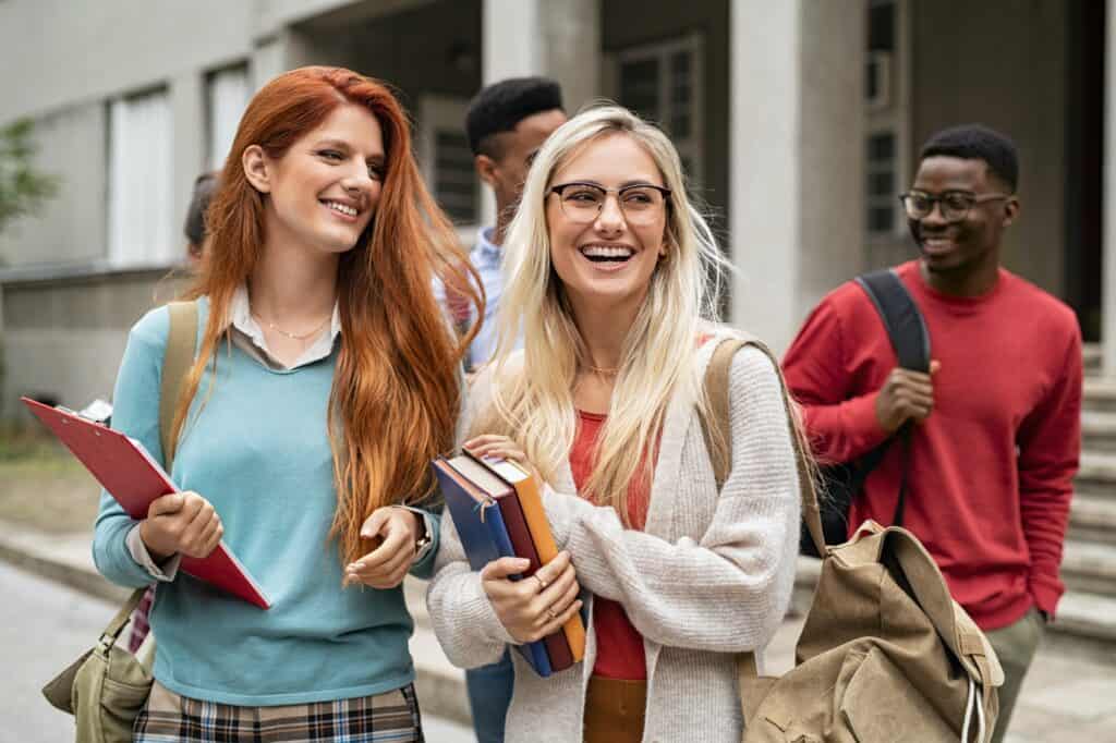 Group of university student in campus