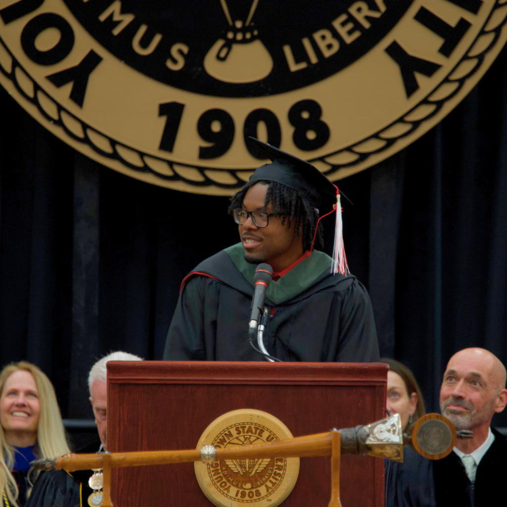 Terrance Harris at YSU's Spring 2026 Commencement