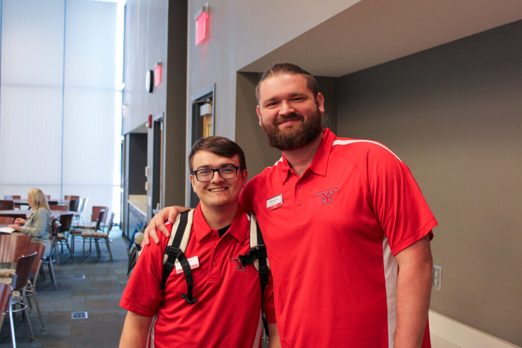 YSU Education students smiling at orientation
