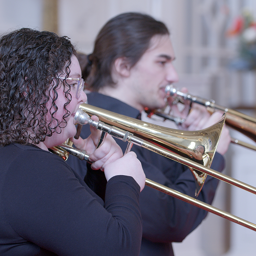 Brass Chamber Ensemble students performing.